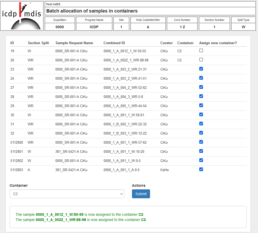 Assign Samples Container 3