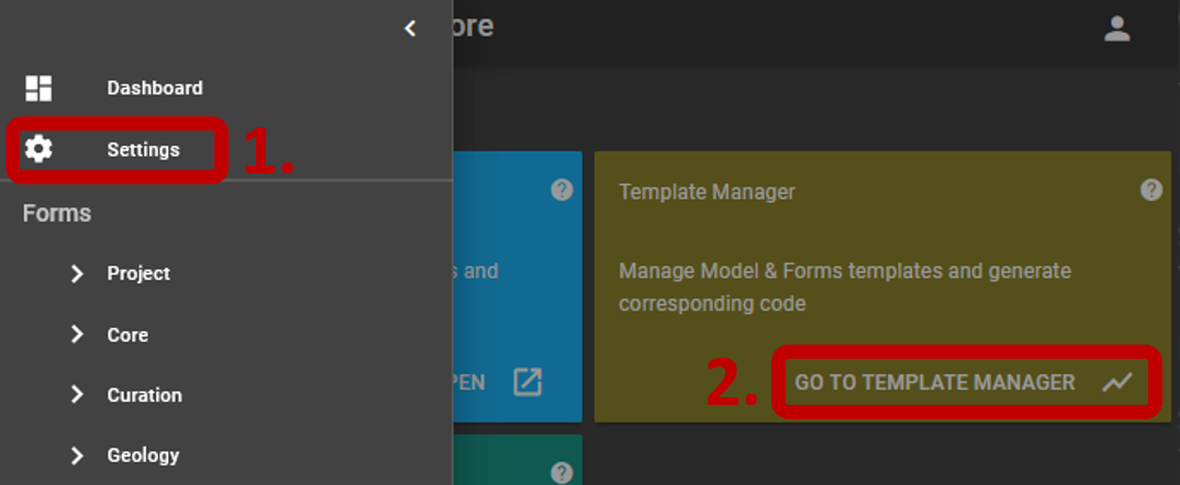 How to access the Template Manager