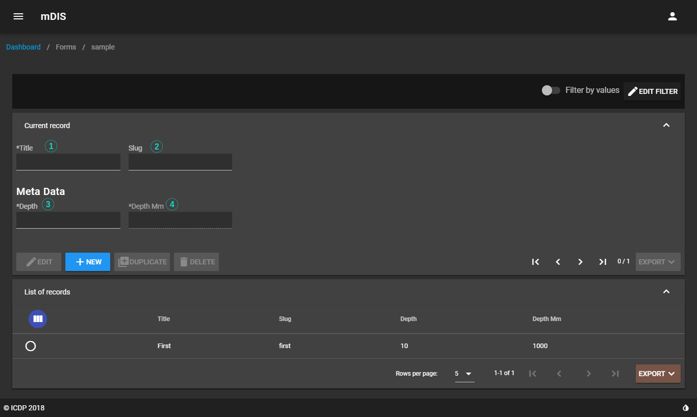 form specialization example